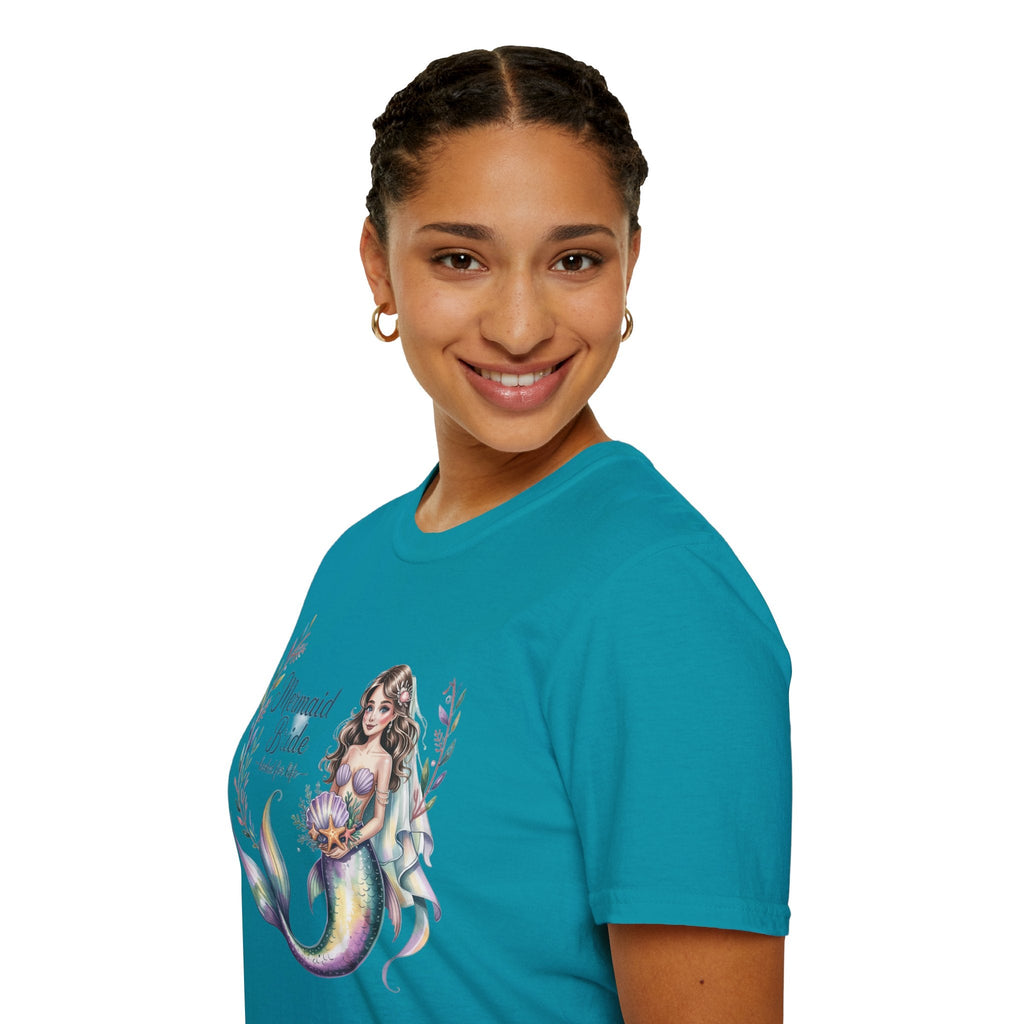 Mermaid Bride T-Shirt, Bridal Party Shirt, Destination Wedding Attire, Beach Wedding Gift, Under the Sea Themed Shirt
