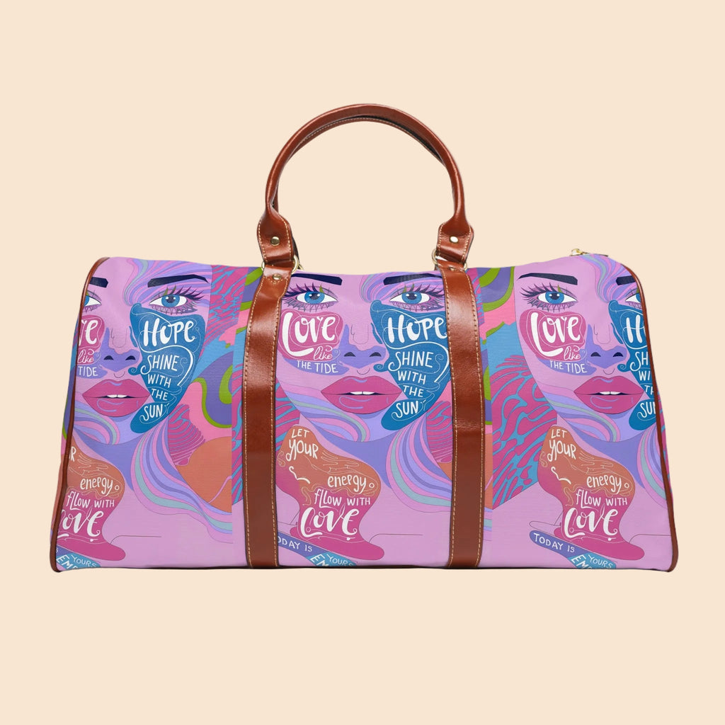Colorful Art-Inspired Waterproof Travel Bag - Bring Love & Hope on Your Journey!