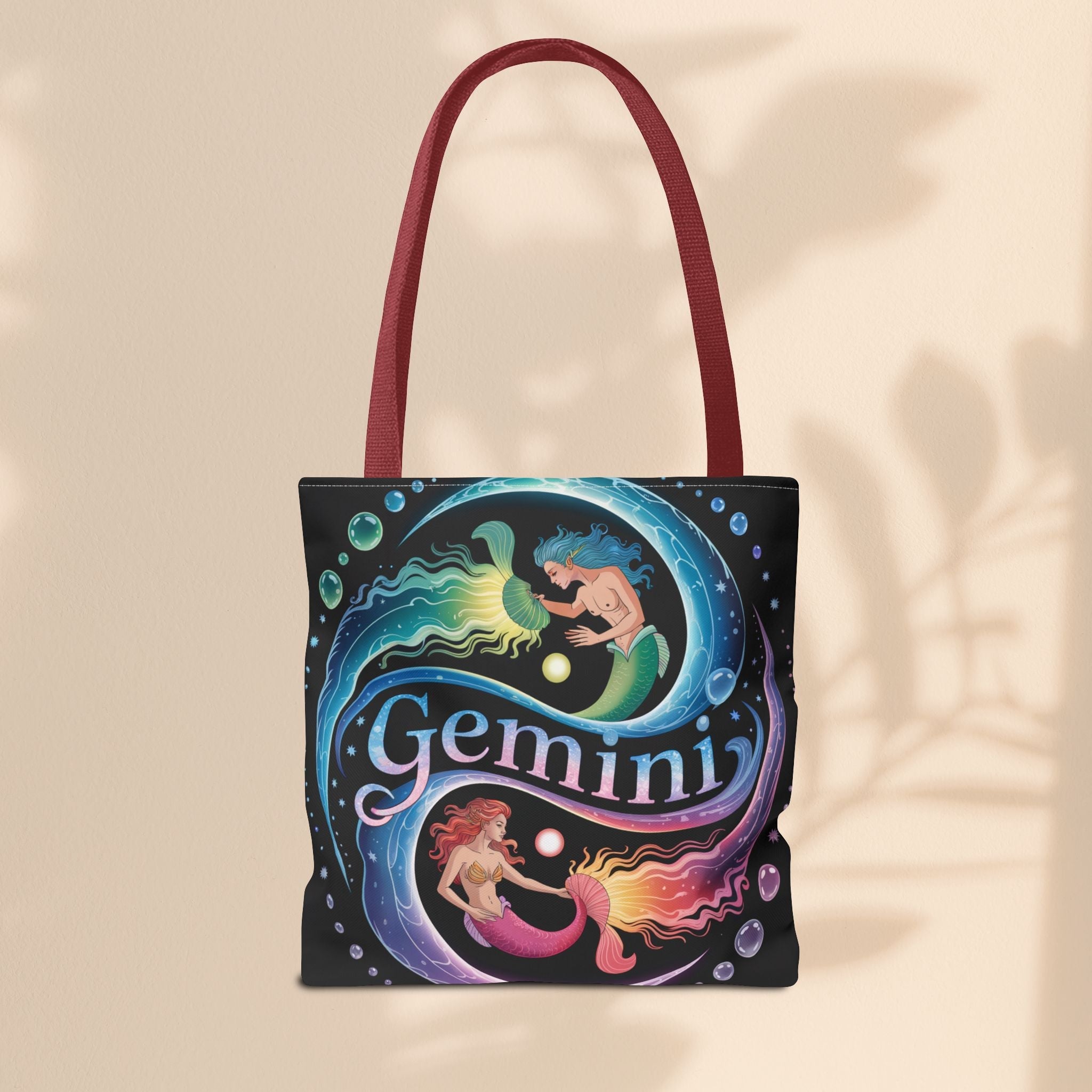 Gemini Zodiac Tote Bag - Colorful Astrology Bag, Gift for Astrology Lovers, AOP Tote for Geminis, Horoscope Design, Birthday Gift