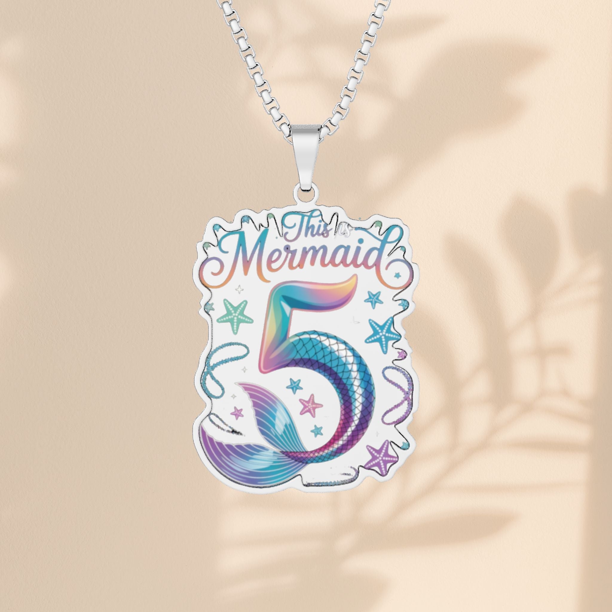 Mermaid 5th Birthday Pendant