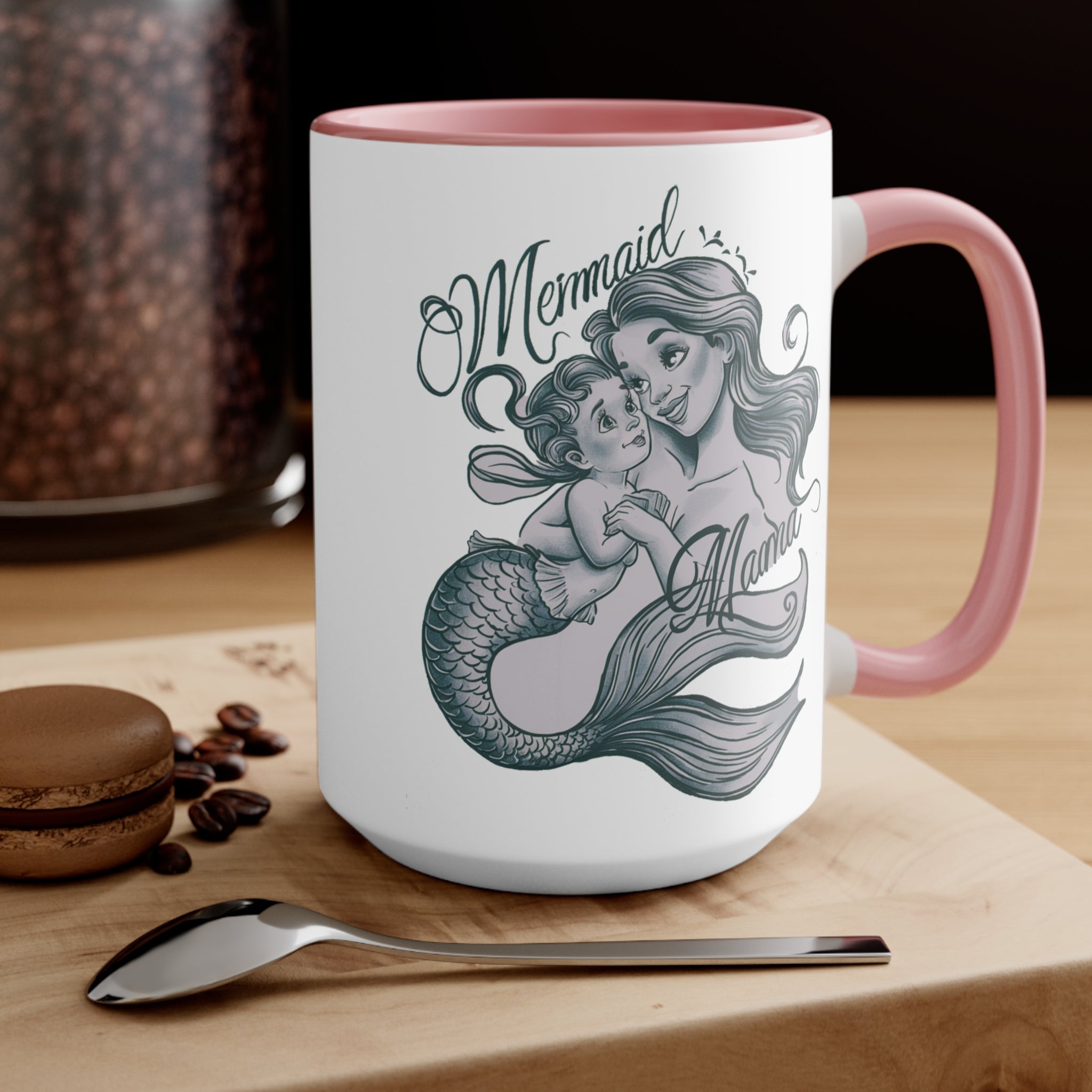 Mermaid Mama Accent Mug – Ocean Lover Gift Cup
