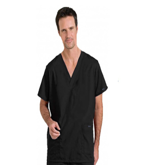 Stretchable Scrub set 5 pocket solid unisex cargo with pencil pocket top half sleeve (2 pkt top, 2 pkt pant) 1 cargo 1 back Pocket Waistband With Elastic And Drawstring Both