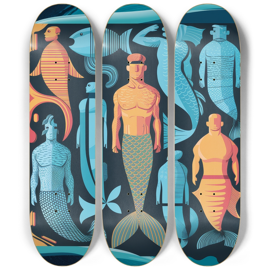 Marine Kin Skateboard Set – 3-Piece Ocean Art Series