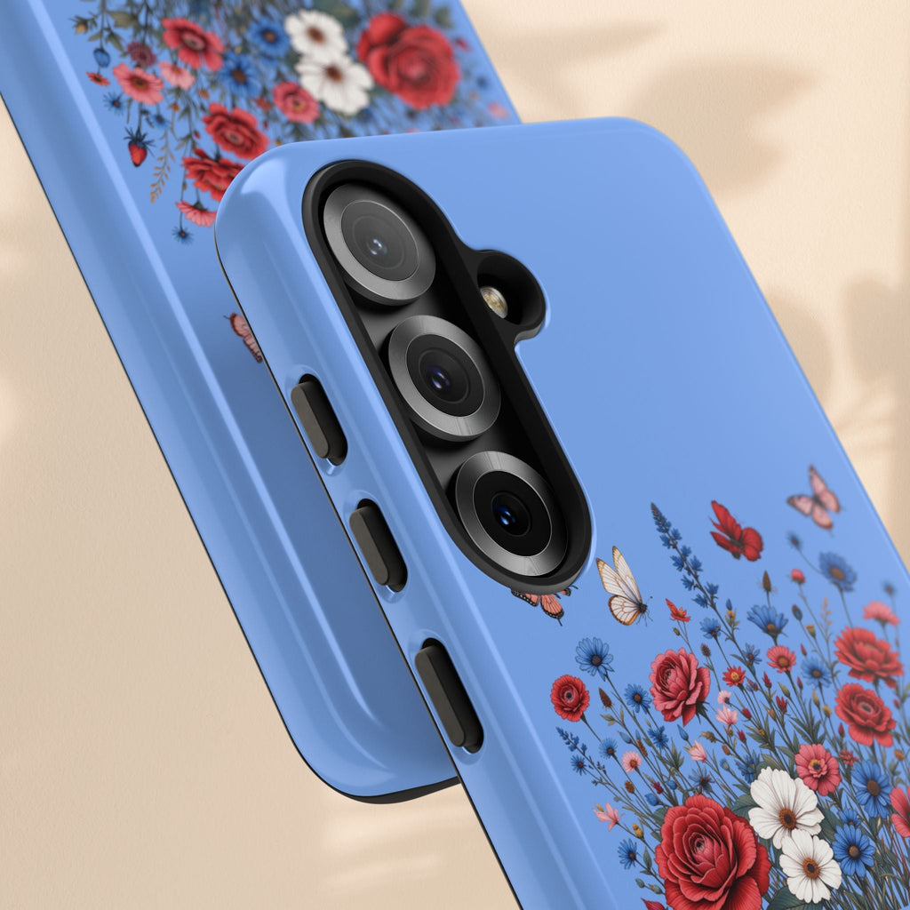 Floral America Phone Case - Tough Cases for Style & Protection