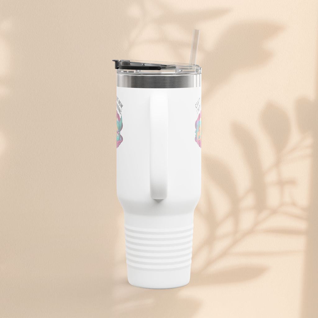 Fun Insulated Travel Mug for Introverts, 40oz People Avoiding Tumbler