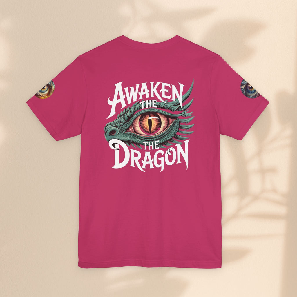 Fantasy Awaken The Dragon Graphic Tee, Unisex Short Sleeve Shirt, Gift for Dragon Lovers, Fantasy Fan Apparel