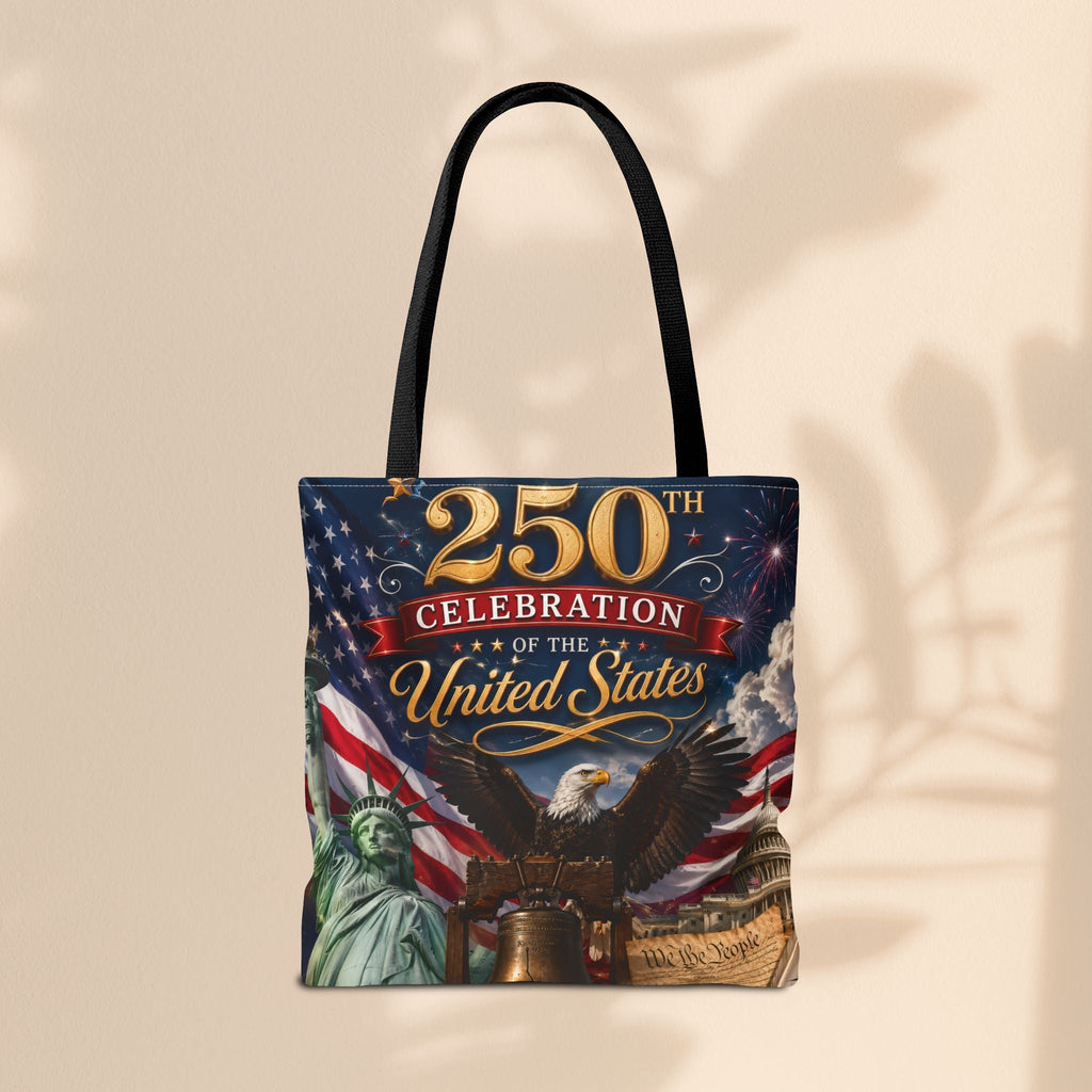 Patriotic American Flag & Eagle Tote Bag — 250th United States Celebration