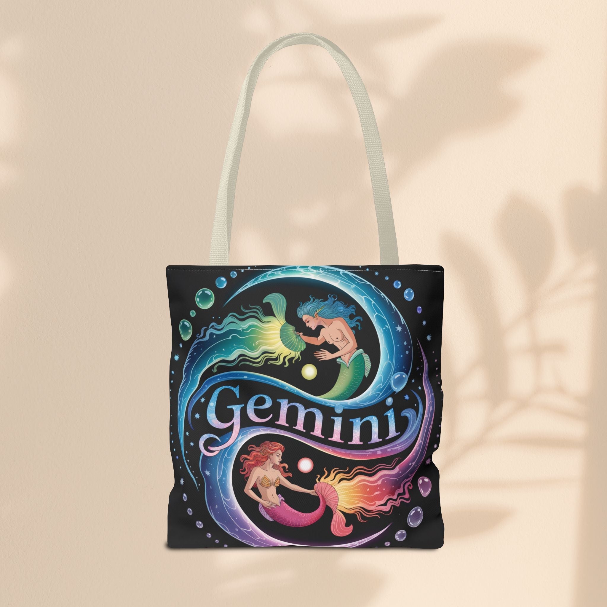 Gemini Zodiac Tote Bag - Colorful Astrology Bag, Gift for Astrology Lovers, AOP Tote for Geminis, Horoscope Design, Birthday Gift