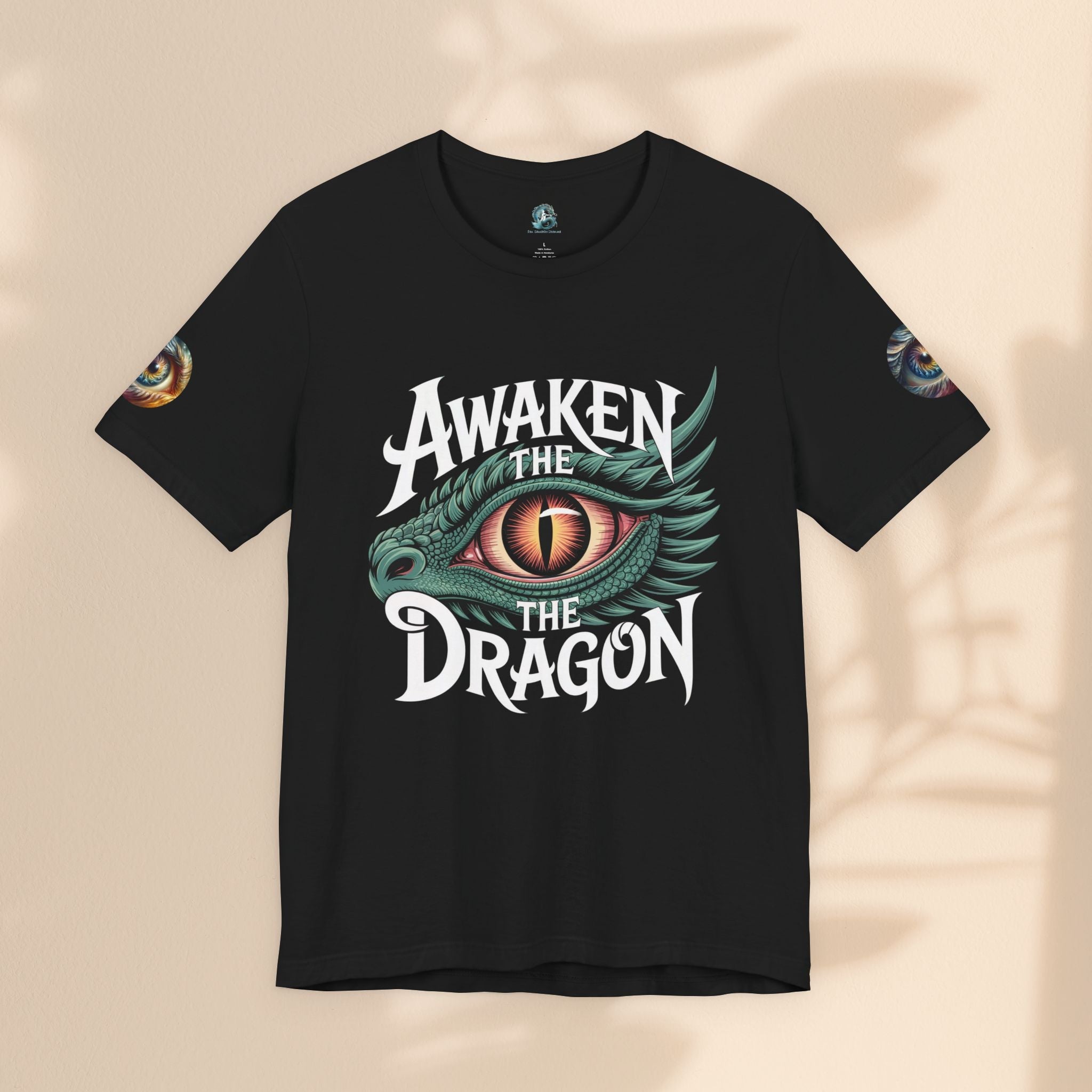 Fantasy Awaken The Dragon Graphic Tee, Unisex Short Sleeve Shirt, Gift for Dragon Lovers, Fantasy Fan Apparel