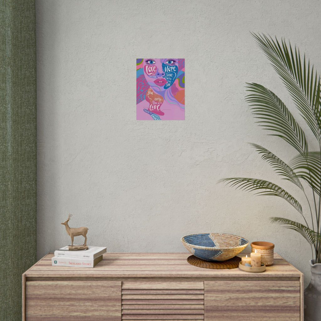 Inspirational Quote Rolled Posters - Colorful Love & Hope Design