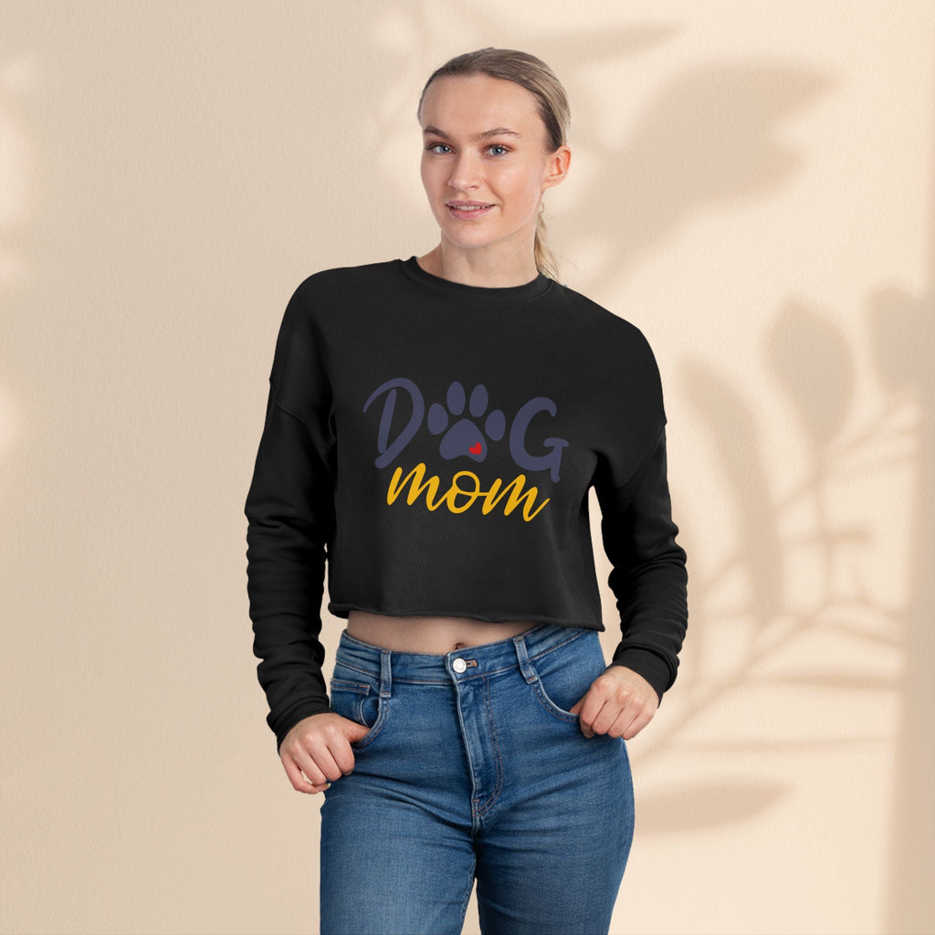 Dog Mom Cropped Sweatshirt - Perfect Gift for Dog Lovers