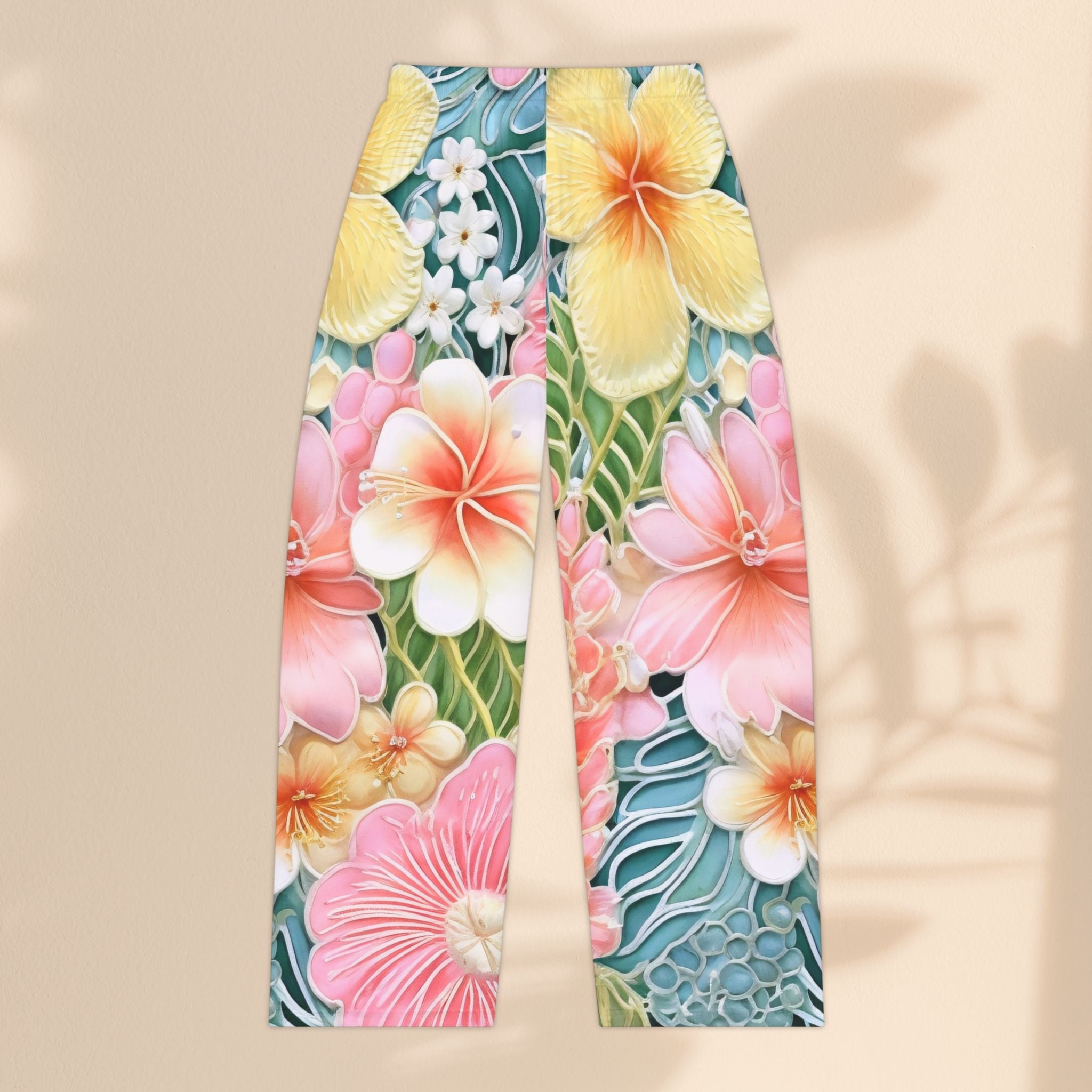 Hawaii Floral Women's Pajama Pants, Comfortable Sleepwear, Relaxation Clothing, Tropical Loungewear, Gift for Her, Summer Nightwear