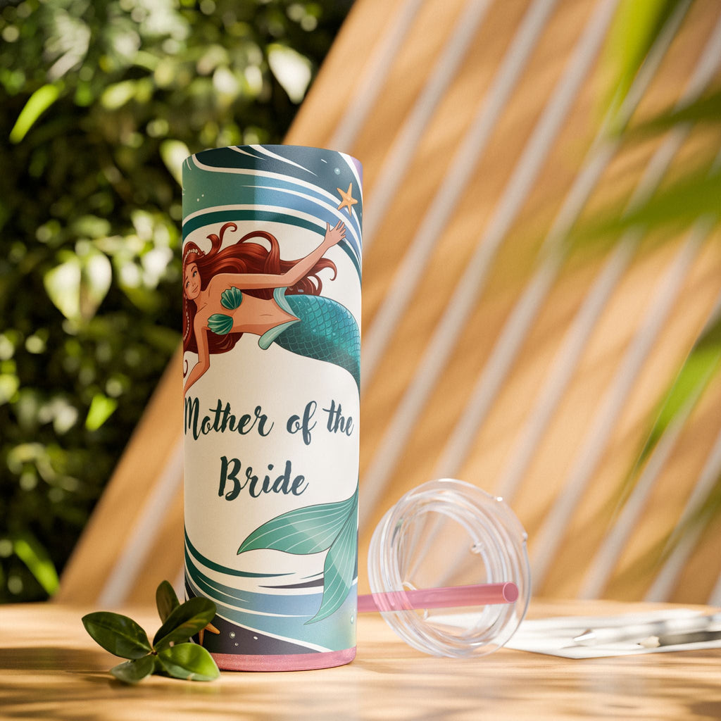 Mermaid Mother of the Bride Tumbler, 20oz Personalized Skinny Tumbler for Weddings, Bridal Party Favor, Nautical Gift Idea, [...]