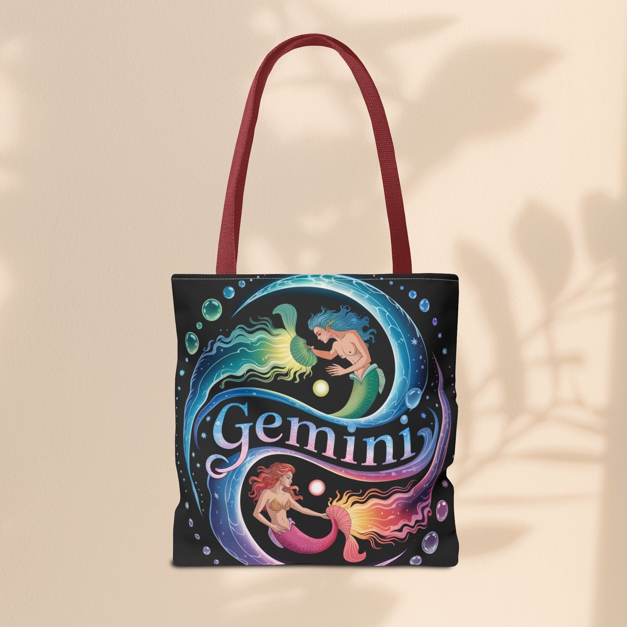 Gemini Zodiac Tote Bag - Colorful Astrology Bag, Gift for Astrology Lovers, AOP Tote for Geminis, Horoscope Design, Birthday Gift