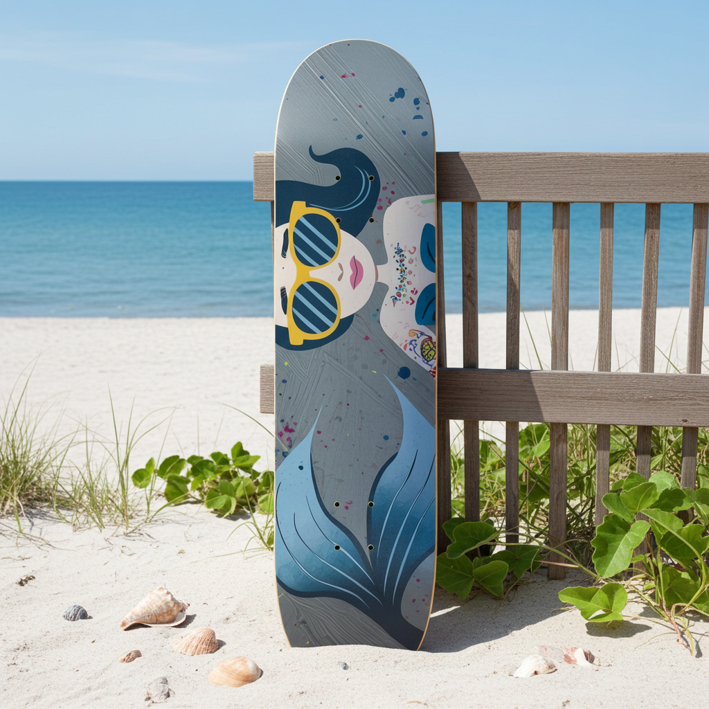 Mod Mermaid Life Skateboard – Retro Mermaid Art Deck