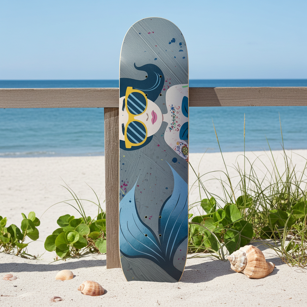 Mod Mermaid Life Skateboard – Retro Mermaid Art Deck