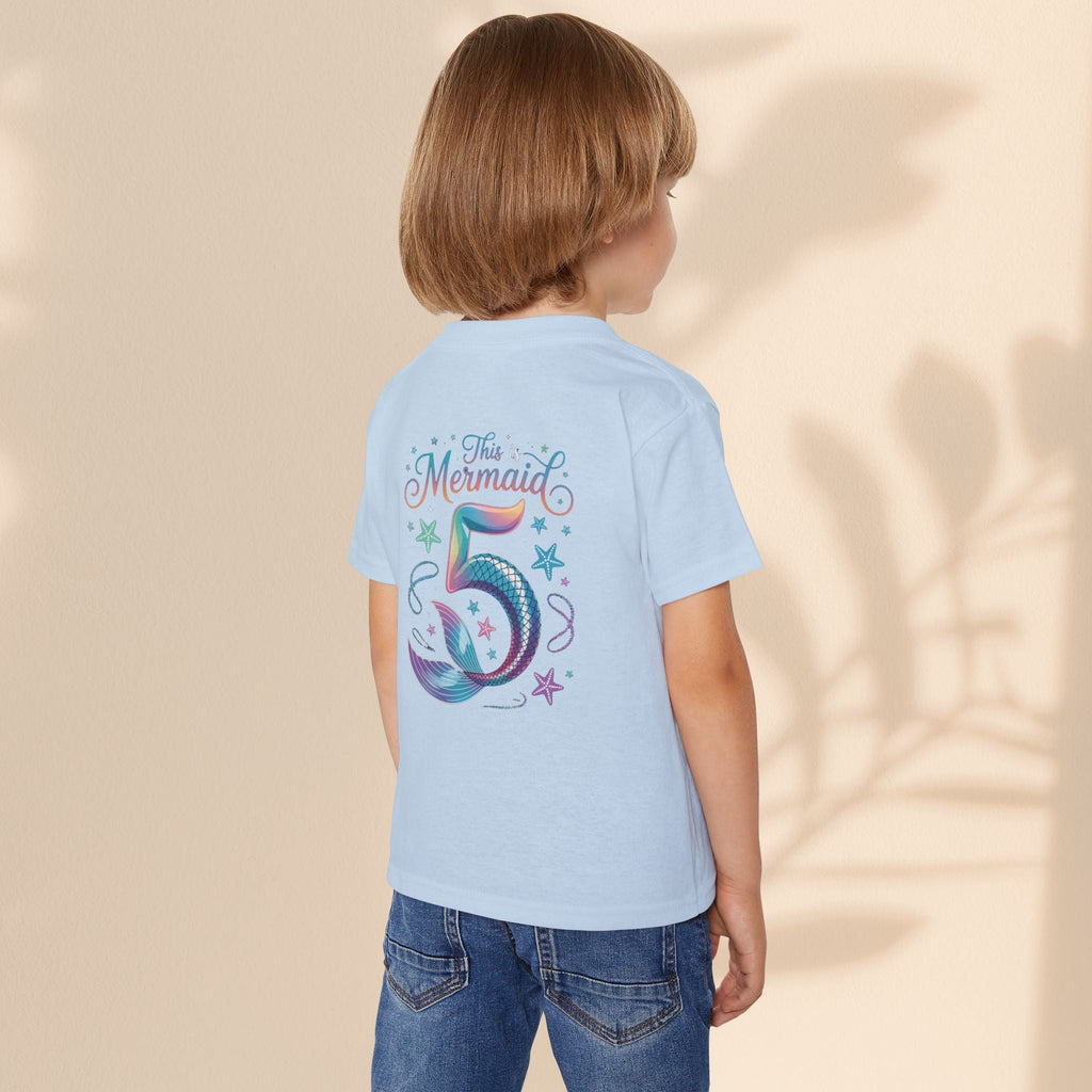 5 year old Mermaid Birthday Toddler T-shirt, Magical Mermaid Tee