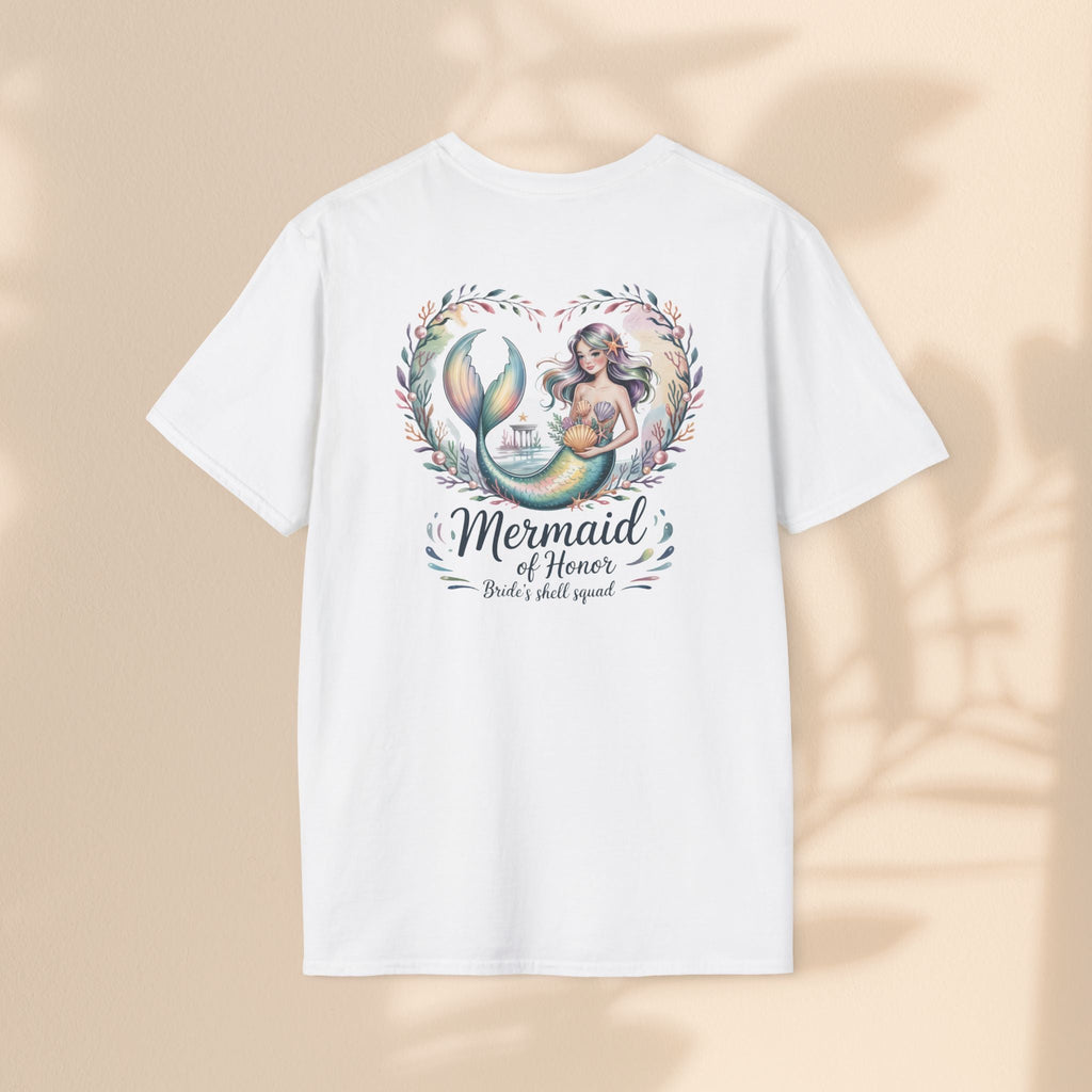 Maid of Honor Mermaid T-Shirt, Ocean Lover Tee, Beach Party Outfit, Gift for Sea Enthusiasts, Mermaid wedding tee