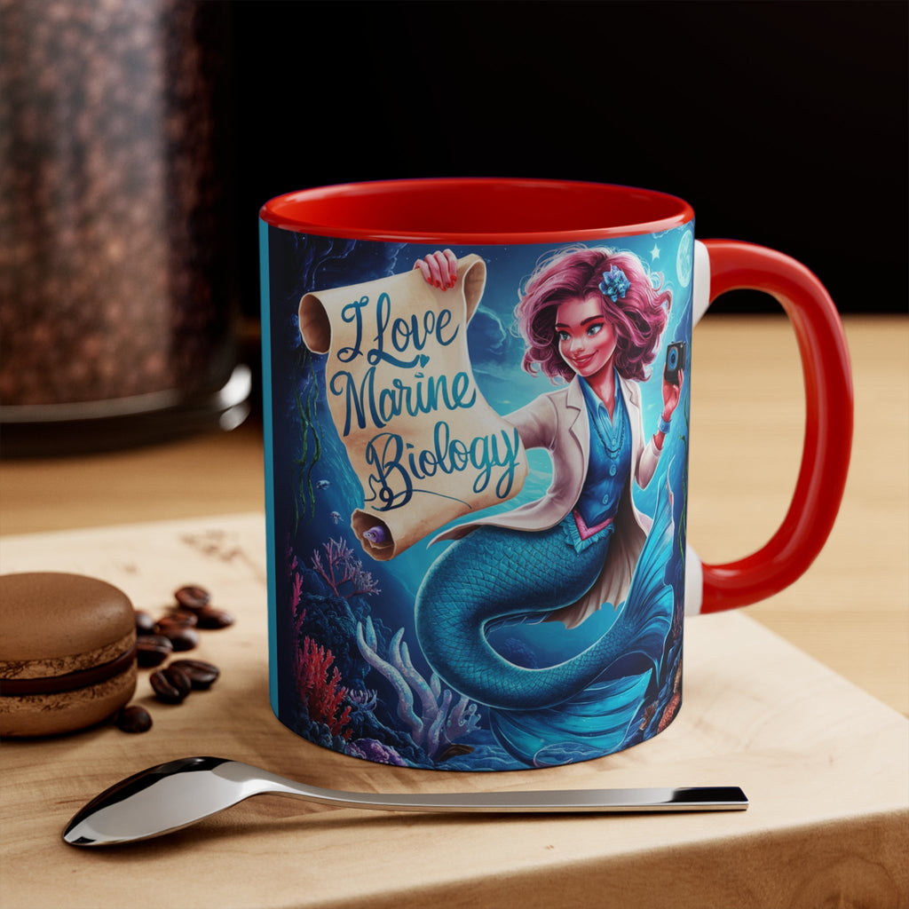 Love Marine Biology Accent Mug – Ocean Science Gift