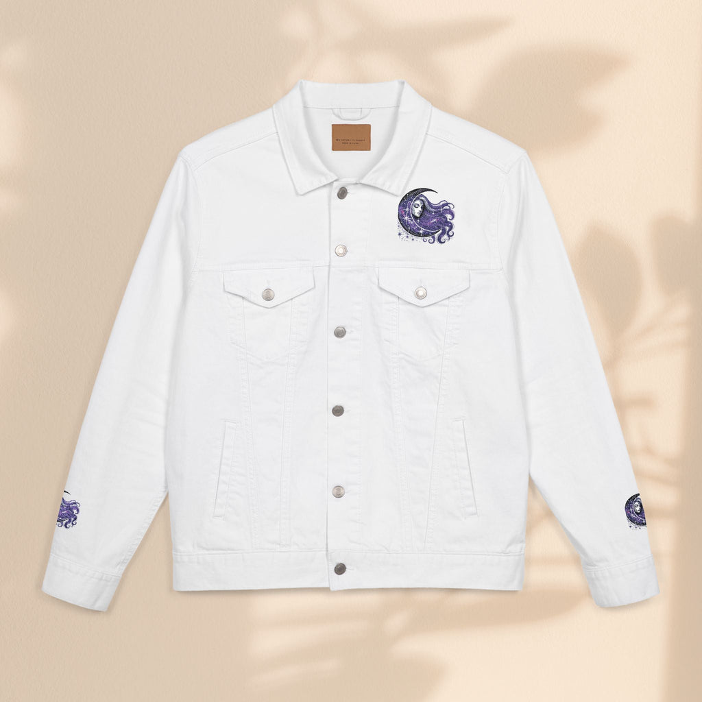 Moon Goddess Bohemian Embroidered Denim Jacket