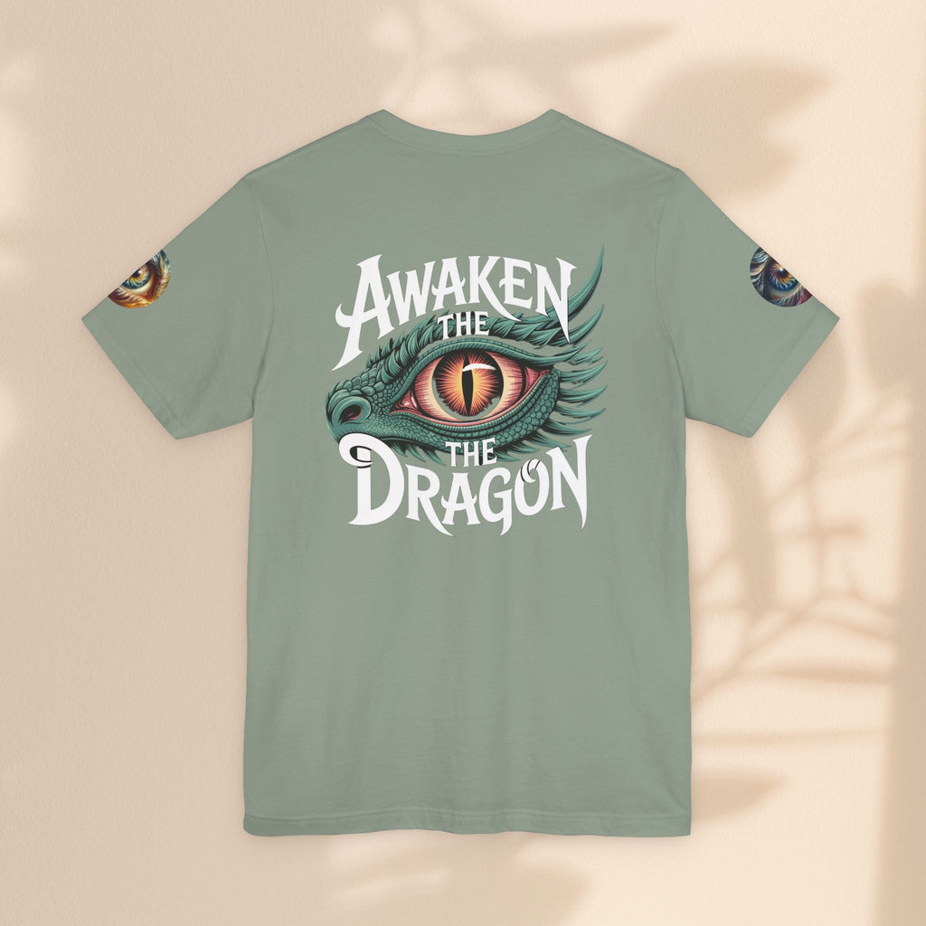 Fantasy Awaken The Dragon Graphic Tee, Unisex Short Sleeve Shirt, Gift for Dragon Lovers, Fantasy Fan Apparel