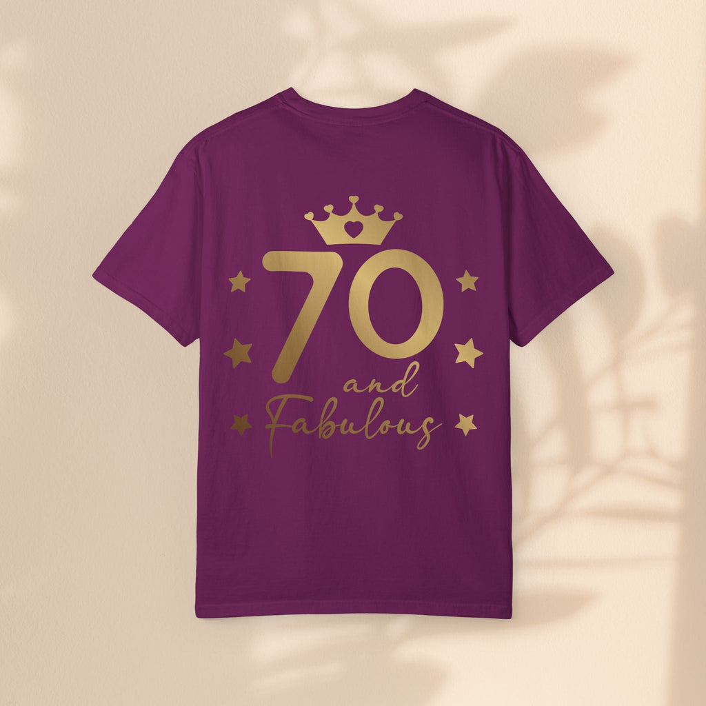 70 and Fabulous Unisex Garment-Dyed T-shirt | Birthday Celebration Tee, Gift for 70th Birthday, Vintage Style Shirt, Fun Party Wear, [...]
