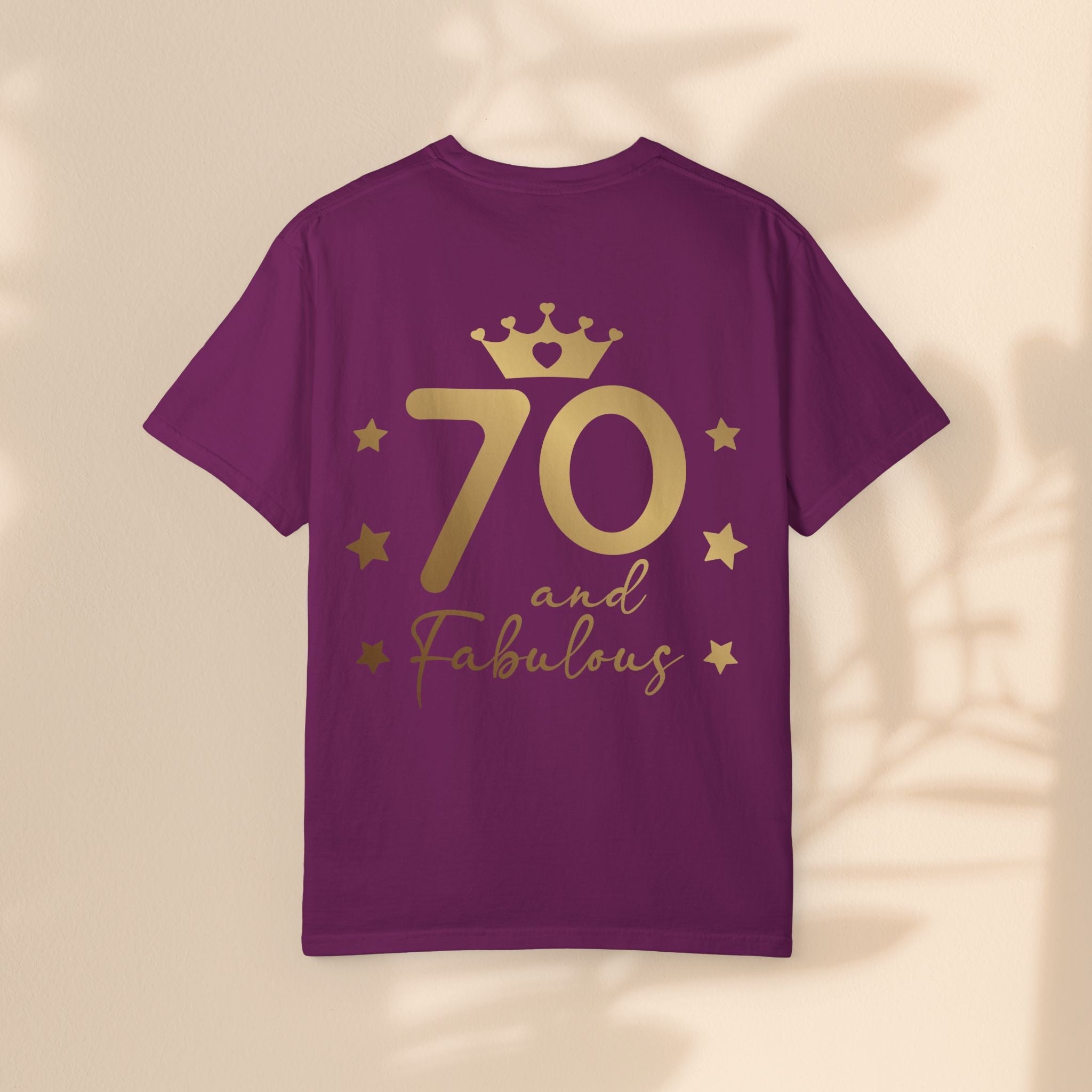 70 and Fabulous Unisex Garment-Dyed T-shirt | Birthday Celebration Tee, Gift for 70th Birthday, Vintage Style Shirt, Fun Party Wear, [...]
