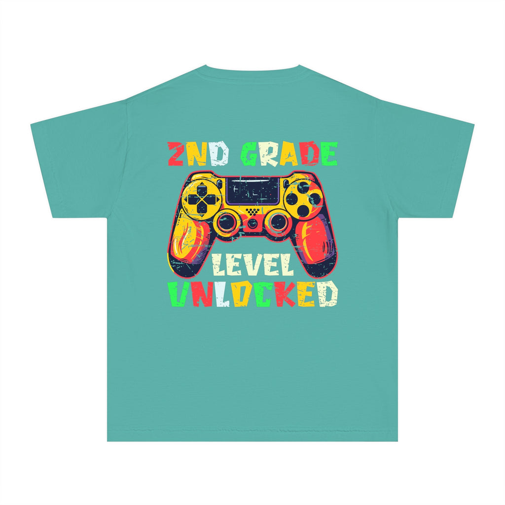 Gaming Graduation Youth Tee - 2nd Grade Level Unlocked