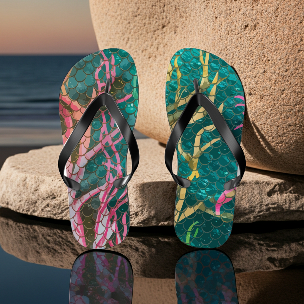 Flip Flops - Mermaid Scale Net