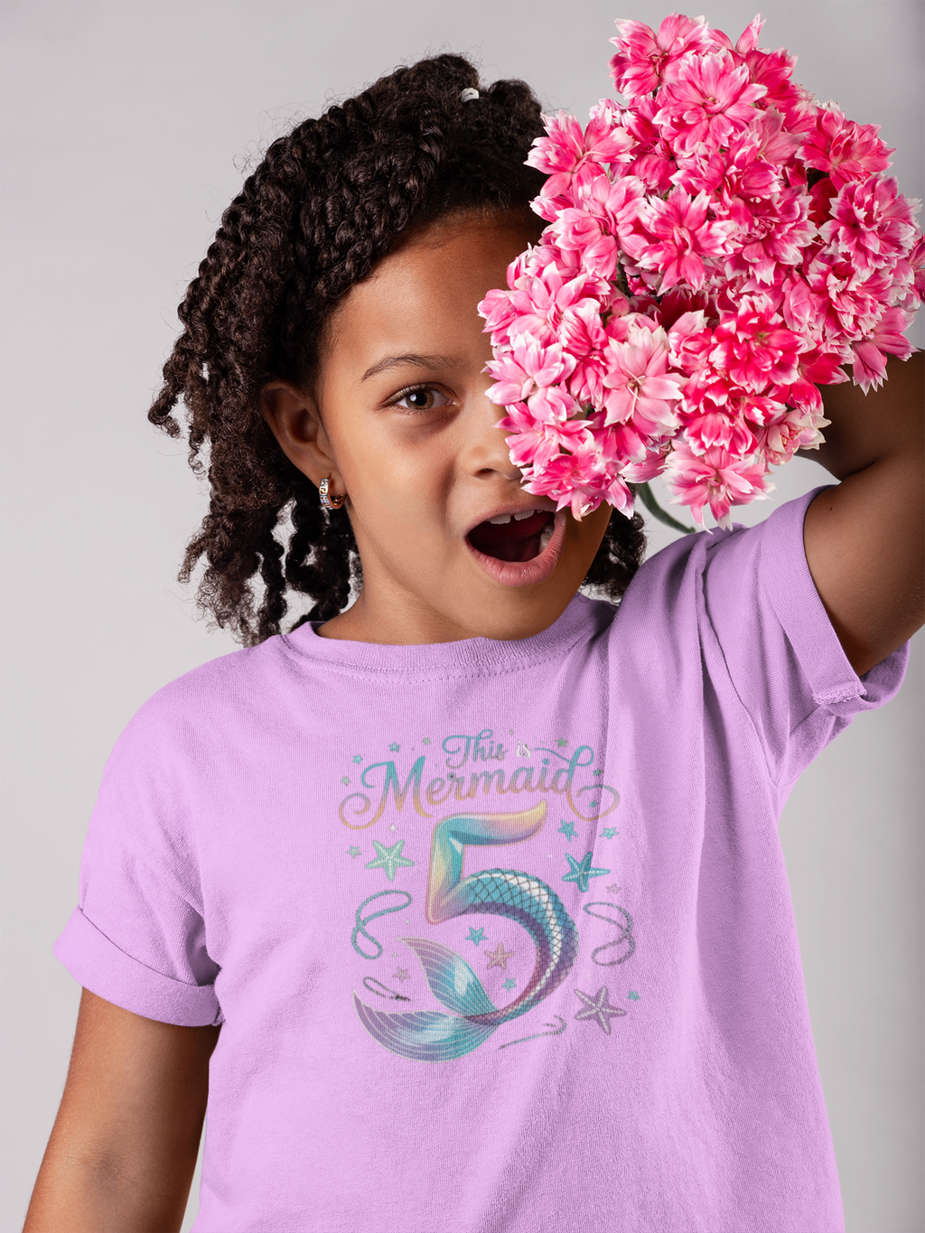 5 year old Mermaid Birthday Toddler T-shirt, Magical Mermaid Tee