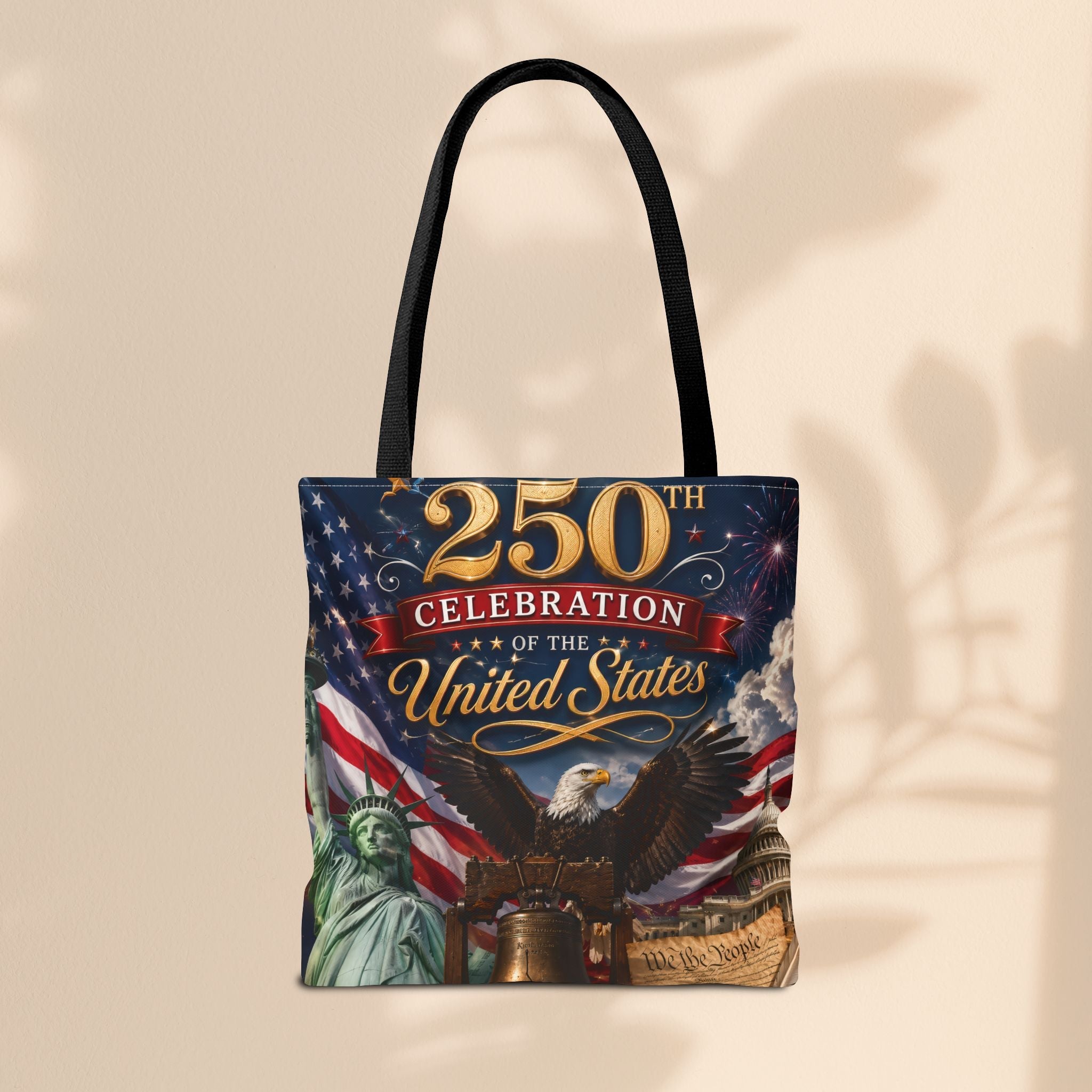 Patriotic American Flag & Eagle Tote Bag — 250th United States Celebration