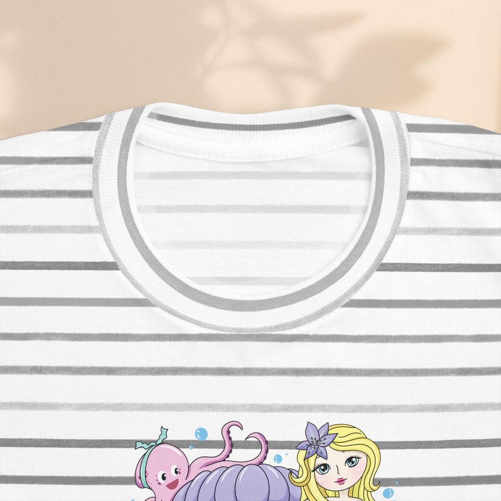 Age 6 Toddler Tee with Mermaid & Octopus Design - Birthday Celebration