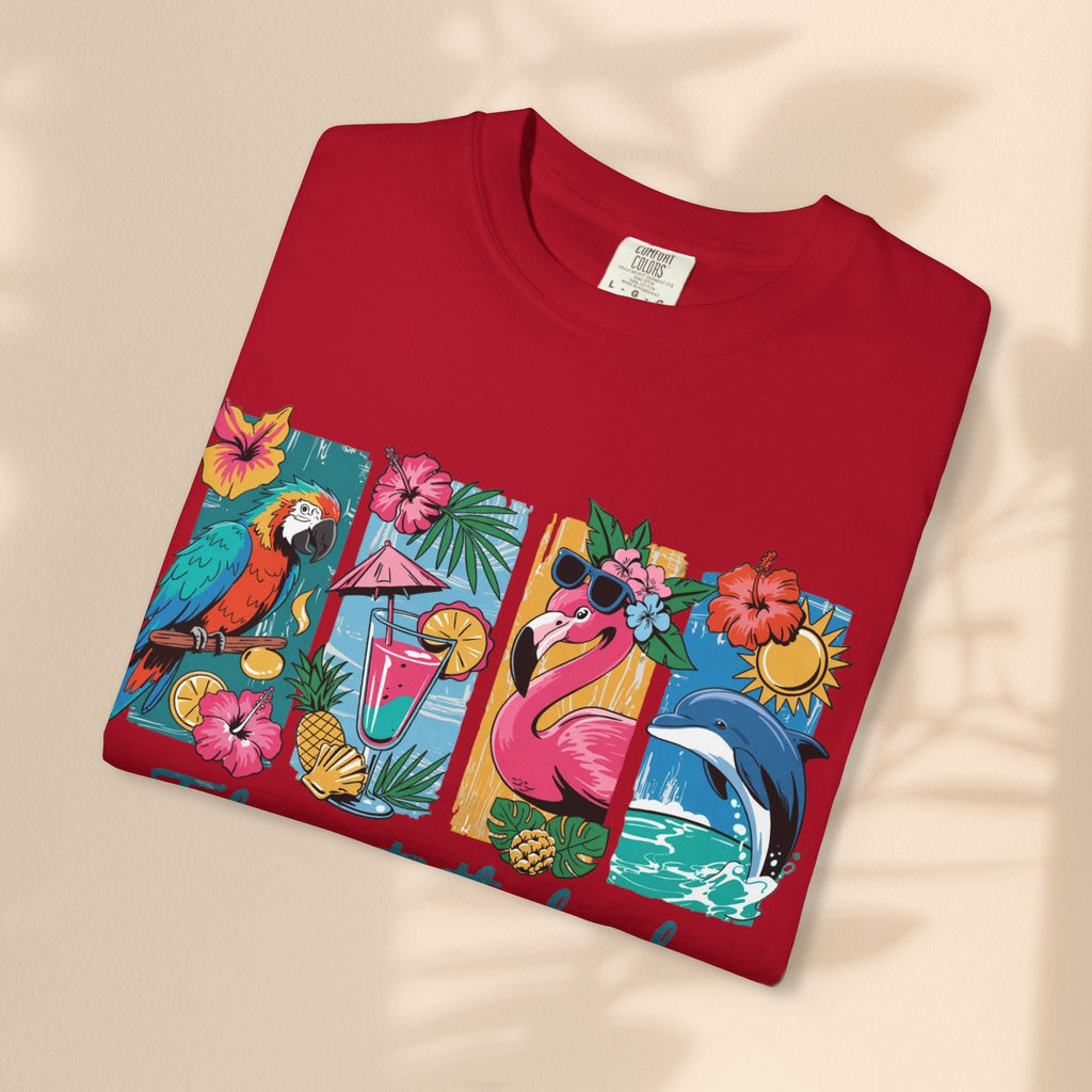 Brush Stroke art - Take Me to the Beach Unisex Garment-Dyed T-Shirt