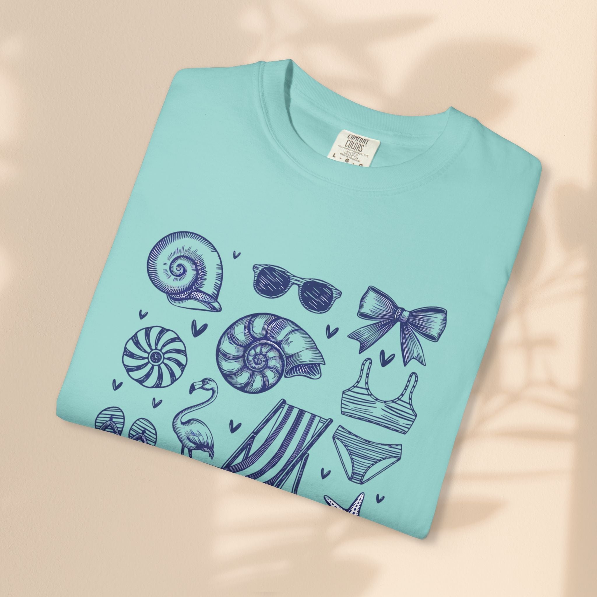 Beach Vibes Unisex Garment-Dyed T-shirt - ‘Feelin' Beachy’ Design