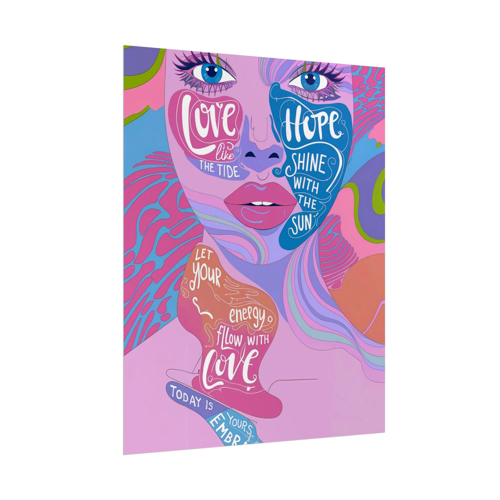 Inspirational Quote Rolled Posters - Colorful Love & Hope Design