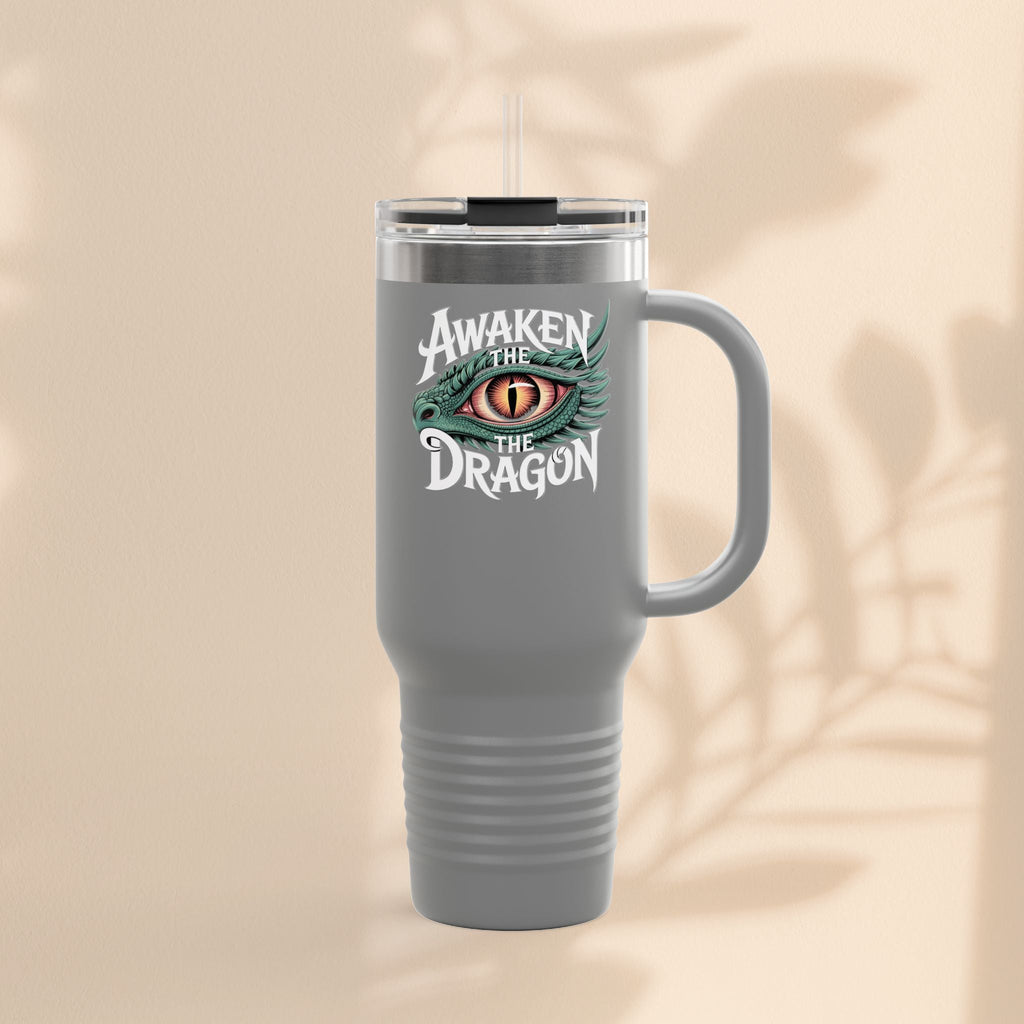 Dragon Insulated Travel Mug | 40oz | Awaken The Dragon | Perfect for Coffee Lovers, Eco-Friendly Designs