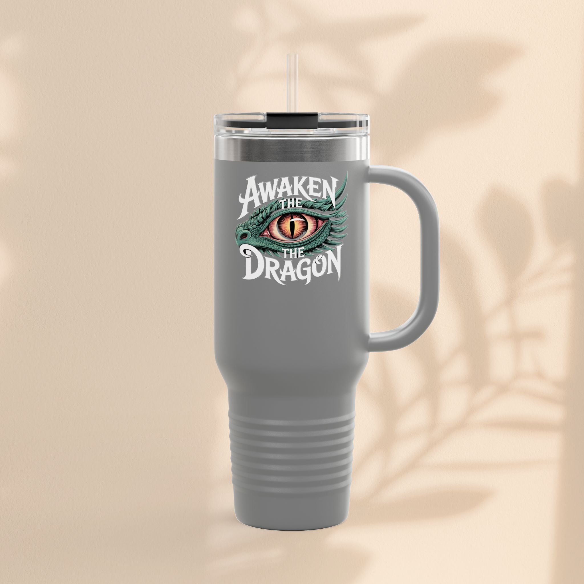 Dragon Insulated Travel Mug | 40oz | Awaken The Dragon | Perfect for Coffee Lovers, Eco-Friendly Designs