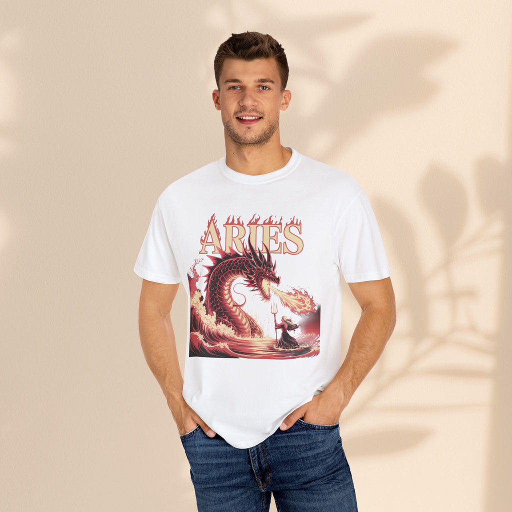 Aries Graphic T-Shirt: Unisex Astrology Tee, Zodiac Shirt for Birthdays & Everyday Wear, Perfect Gift for Aries Friends