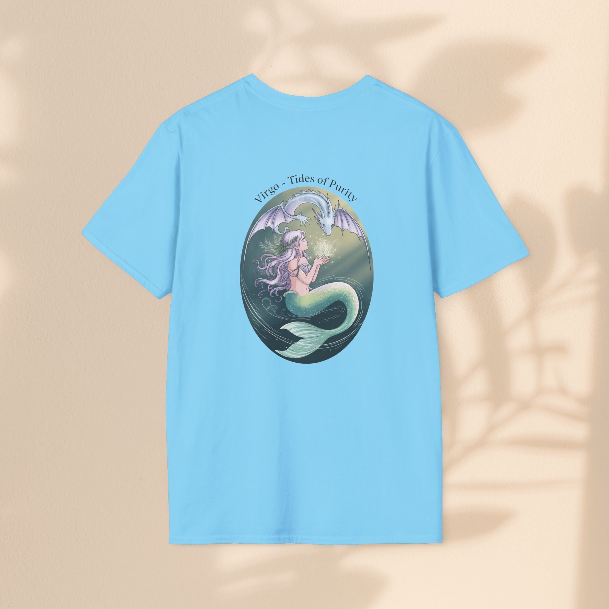 Mermaid Virgo T-Shirt, Ocean Art Tee, Summer Fashion, Gift for Beach Lovers, Sea Creature Apparel