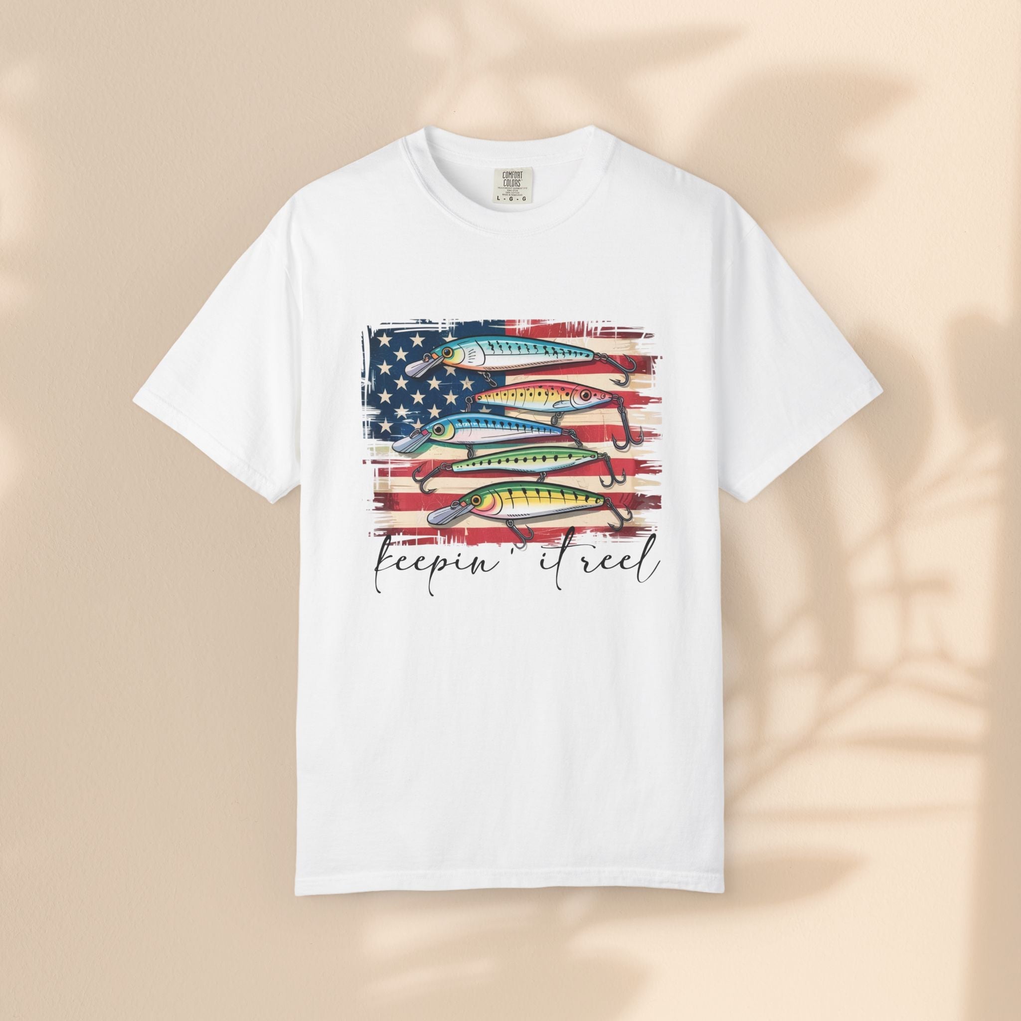 Fishing Enthusiast T-Shirt, Patriotic Angler Tee