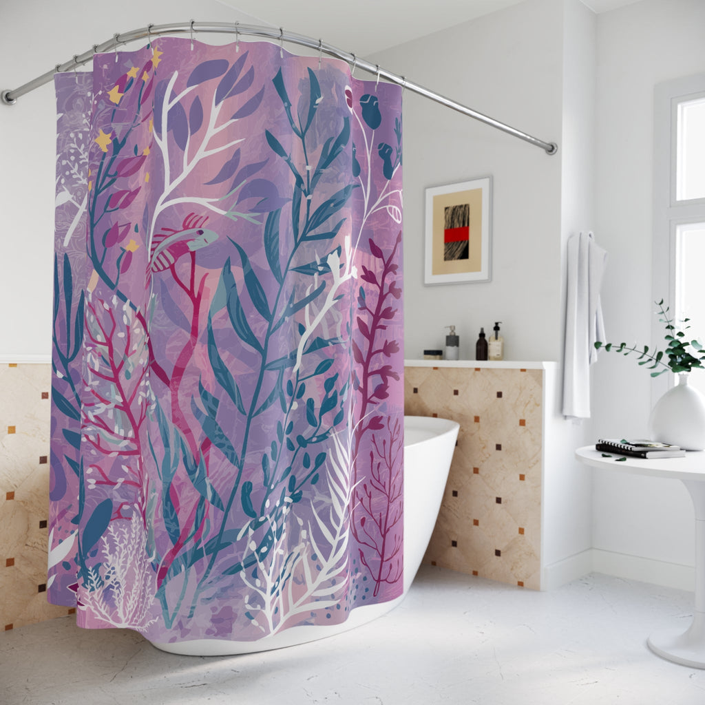 Botanical Dreams Shower Curtain - Vibrant Floral Design for a Relaxing Bathroom Oasis