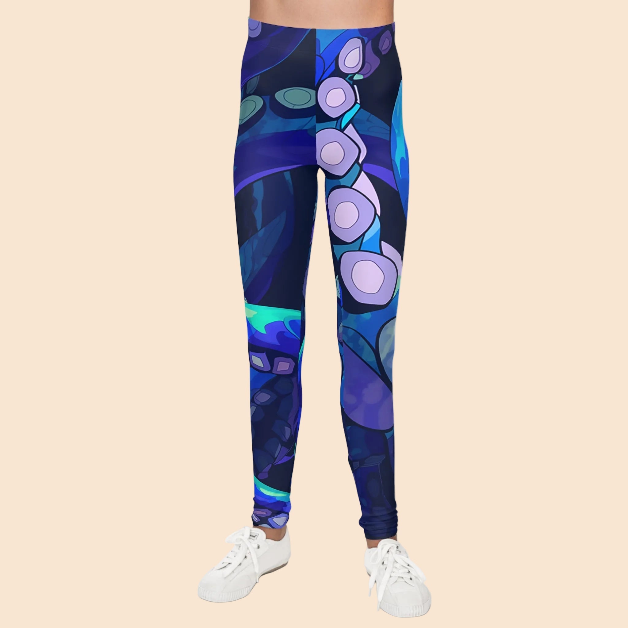 Colorful Octopus Delight Youth Leggings | Stylish & Comfortable Activewear for Kids