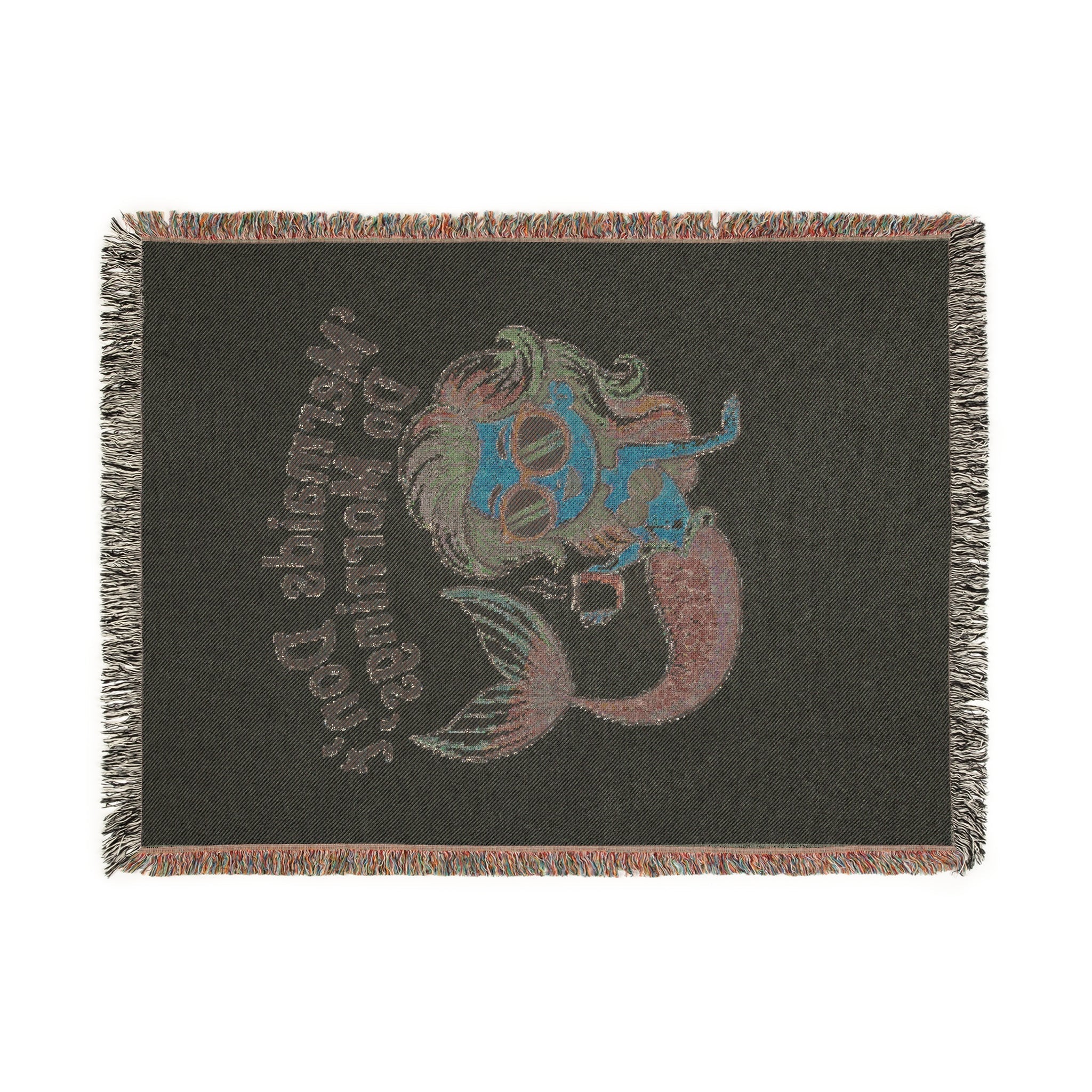 Mermaids Don’t Do Mornings Woven Blanket – Gift for Mermaid Lovers