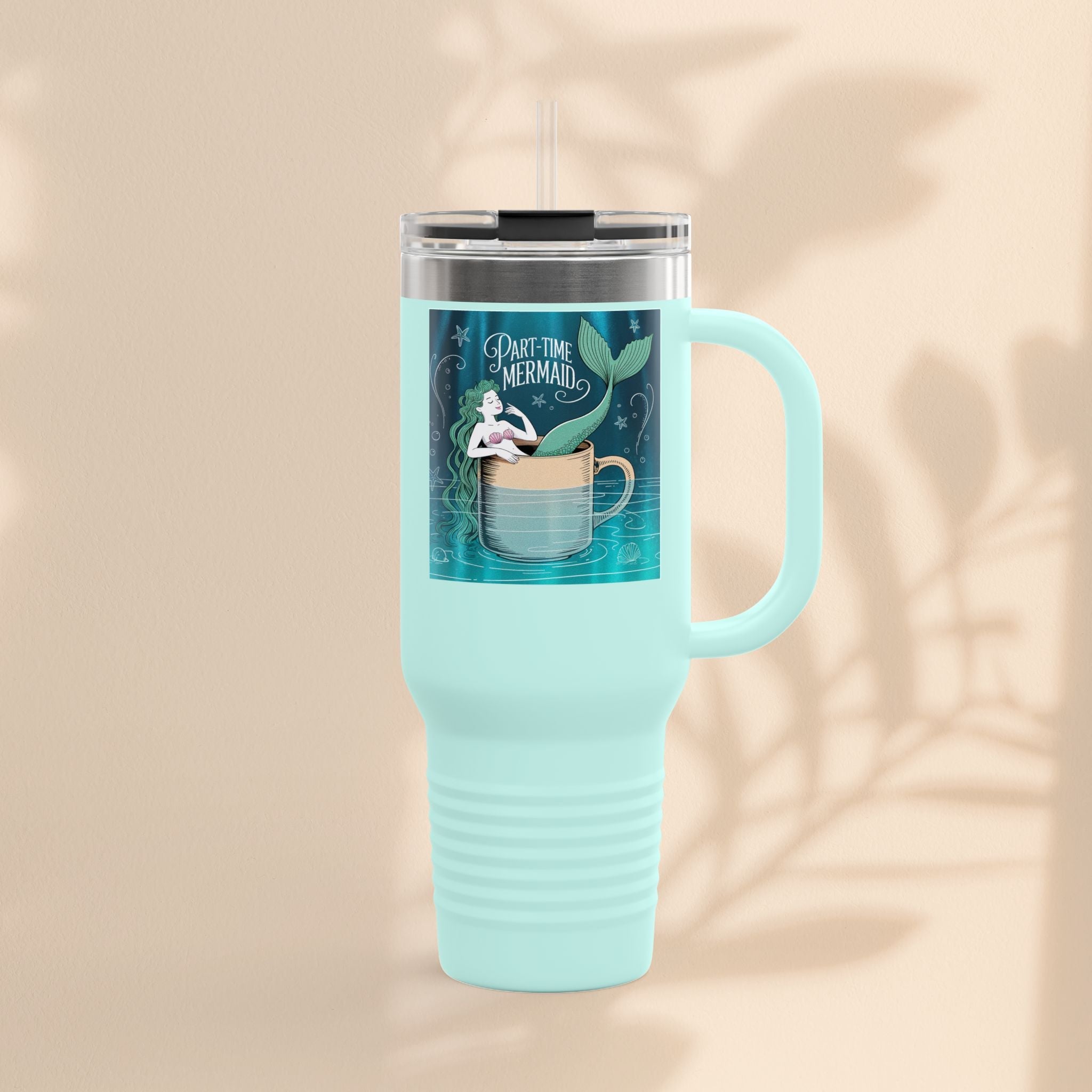 Charming Mermaid Insulated Travel Mug, 40oz - Perfect for Road Trips, Beach Days, and Gifts for Ocean Lovers, Travel Mug, Unique [...]