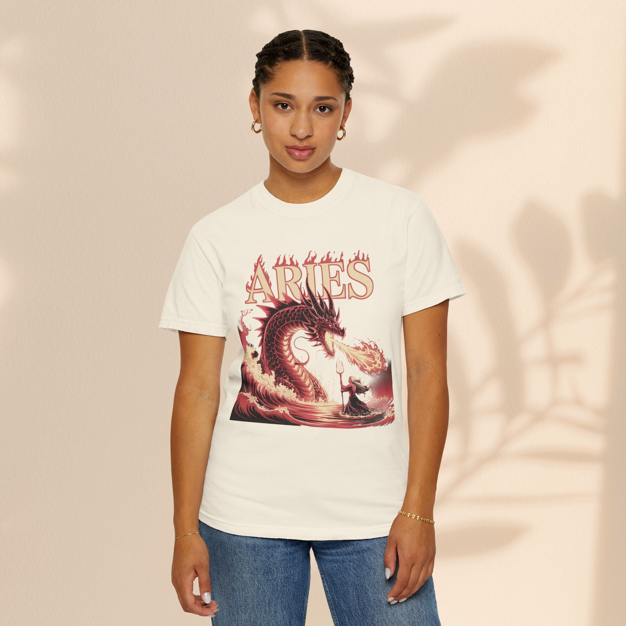 Aries Graphic T-Shirt: Unisex Astrology Tee, Zodiac Shirt for Birthdays & Everyday Wear, Perfect Gift for Aries Friends
