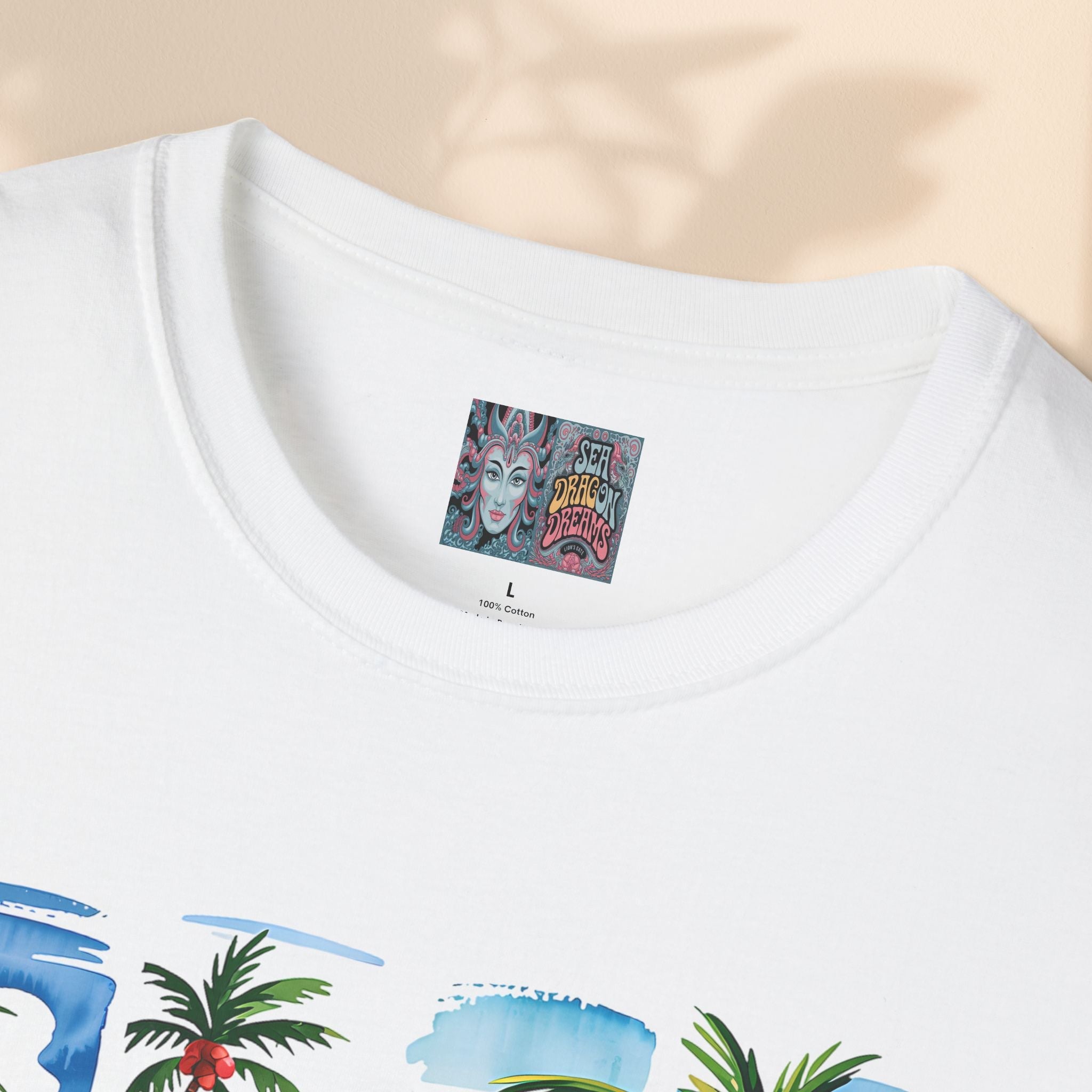Brush Stroke Salty Soul Unisex Softstyle T-Shirt - Tropical Vibe Tee for Beach Lovers