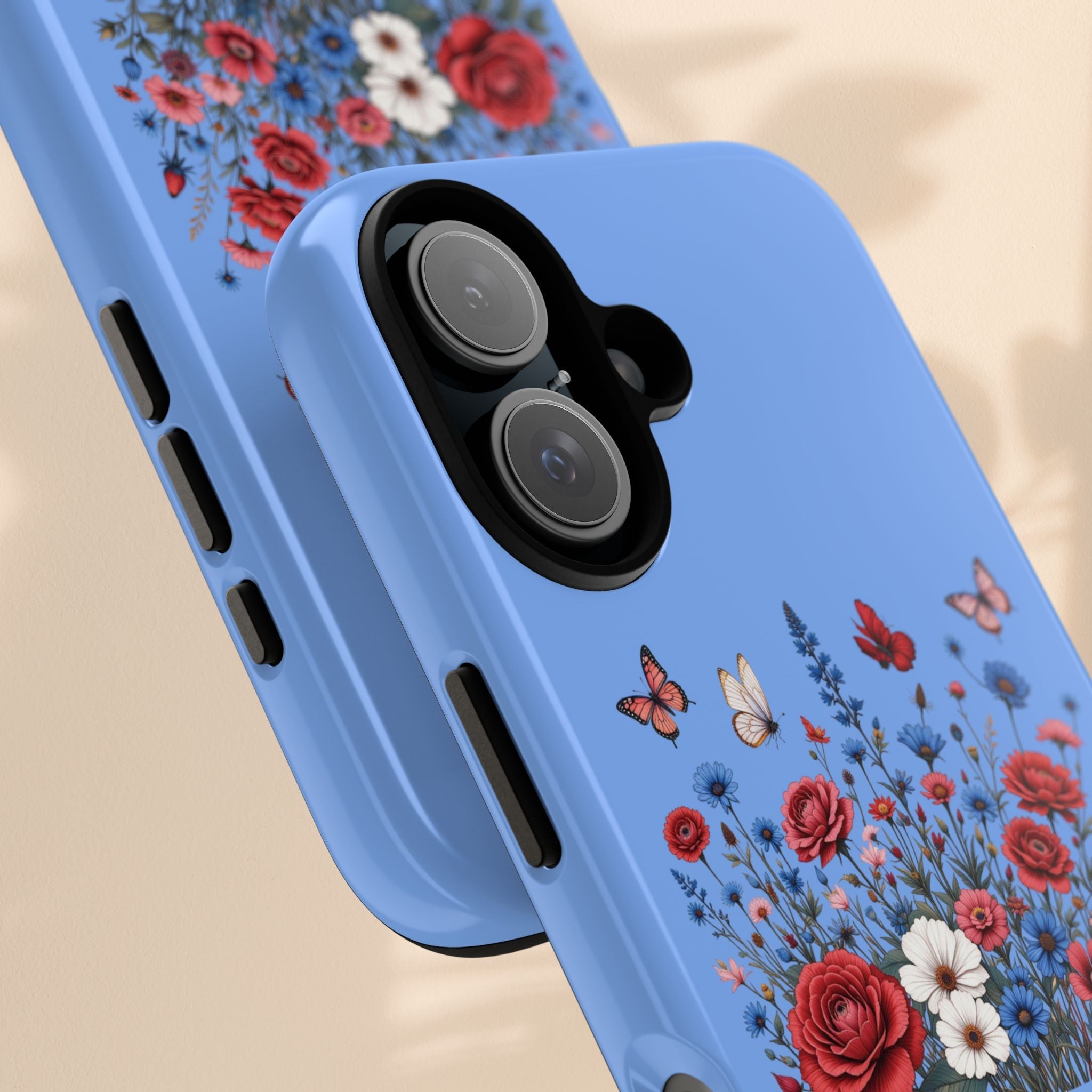 Floral America Phone Case - Tough Cases for Style & Protection