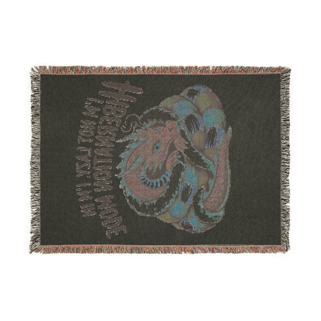 Dragon Woven Blanket – “I’m Not Lazy, I’m Hibernating” Cozy Throw