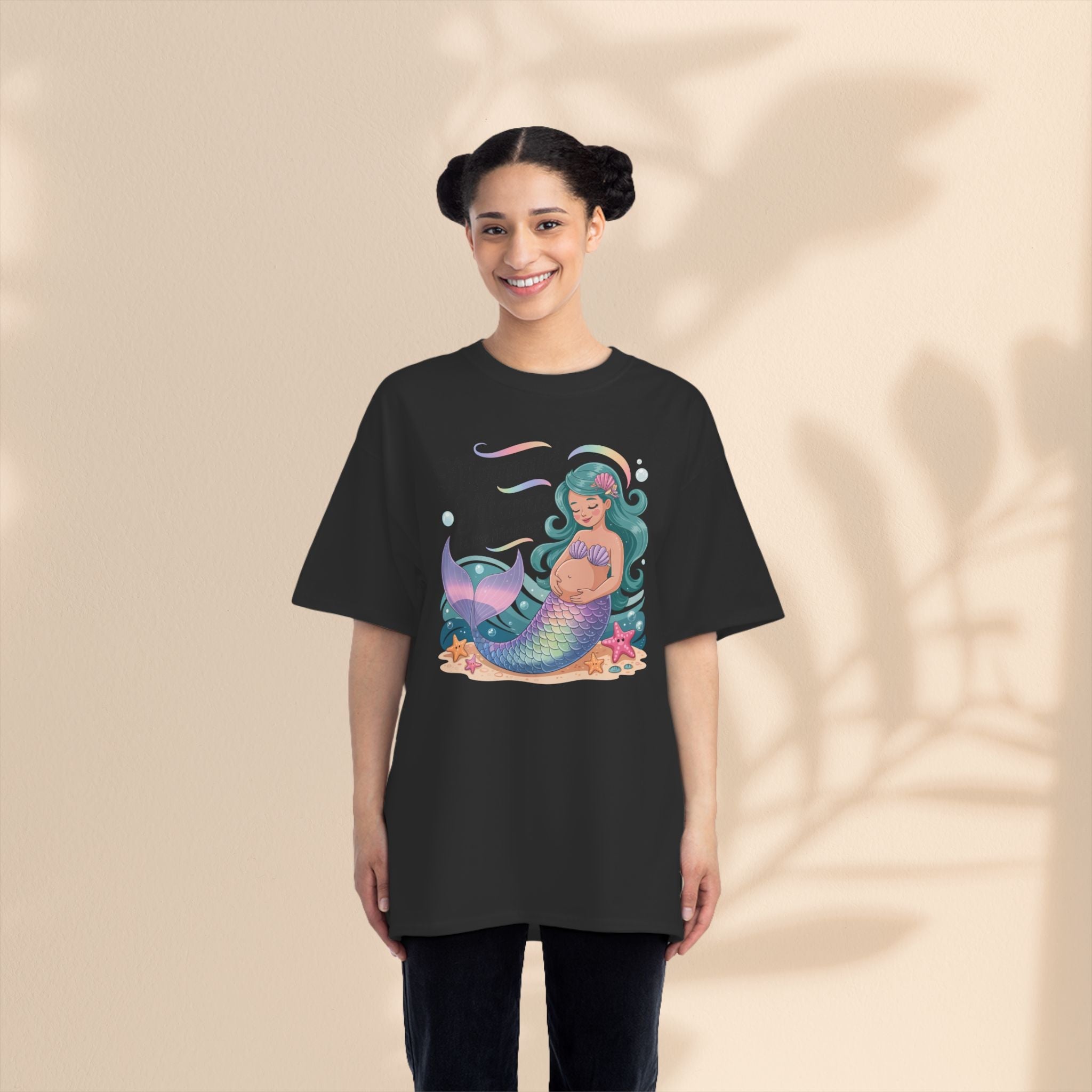 Mermaid Mama Short-Sleeve T-Shirt, Cute Maternity Wear, Gift for Expecting Moms, Baby Shower Gift, Ocean Lover Apparel