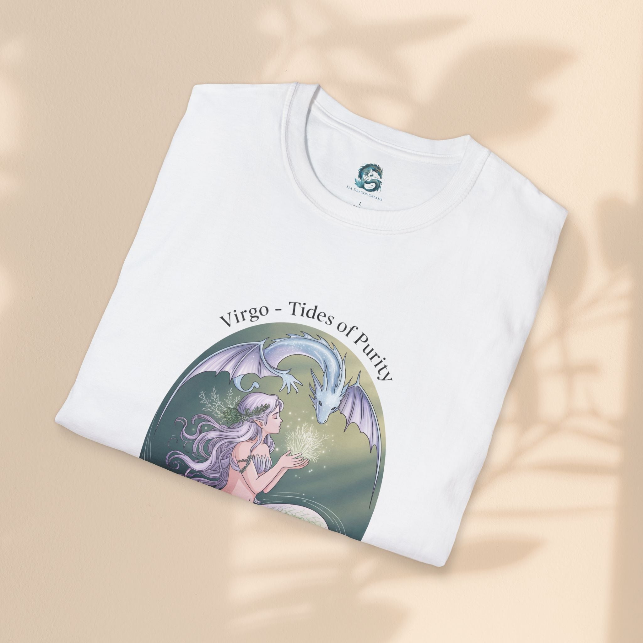 Mermaid Virgo T-Shirt, Ocean Art Tee, Summer Fashion, Gift for Beach Lovers, Sea Creature Apparel